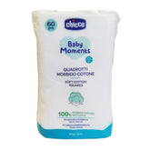 Chicco - Chicco Baby Moments Soft Cotton Squares 60pcs - Mari Kali Stores Cyprus